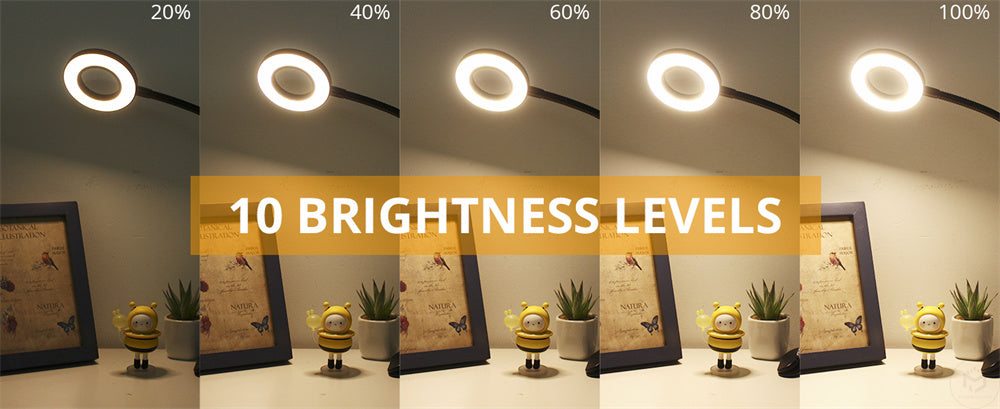 48 LED Clip Desk Lamp — Flexible USB Reading Light with 3 Color Modes