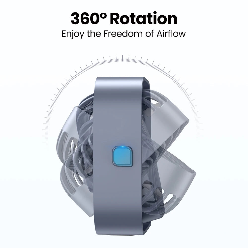 Portable Mini USB Desk Fan — 3 Speed Settings, Silent & Powerful