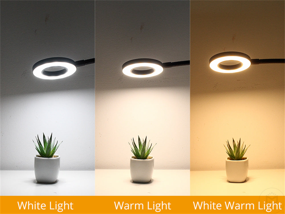 48 LED Clip Desk Lamp — Flexible USB Reading Light with 3 Color Modes